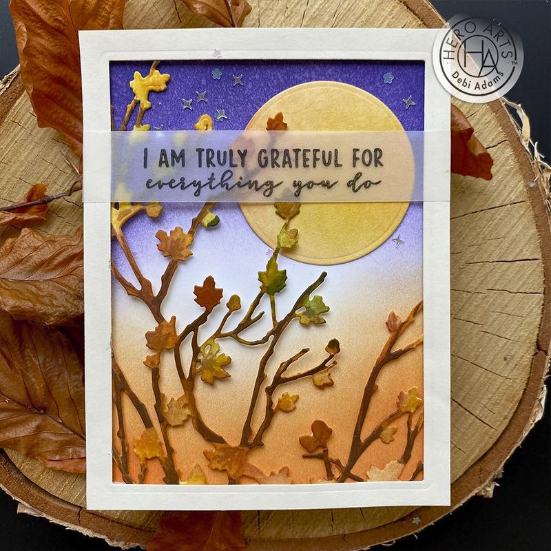 H A AUTUMN BRANCHES COVER PLATE DIE