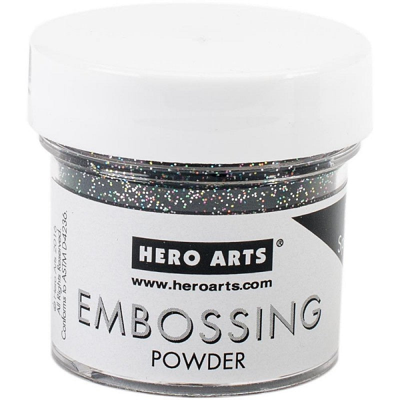 H A BLACK SPARKLE EMBOSSING POWDER