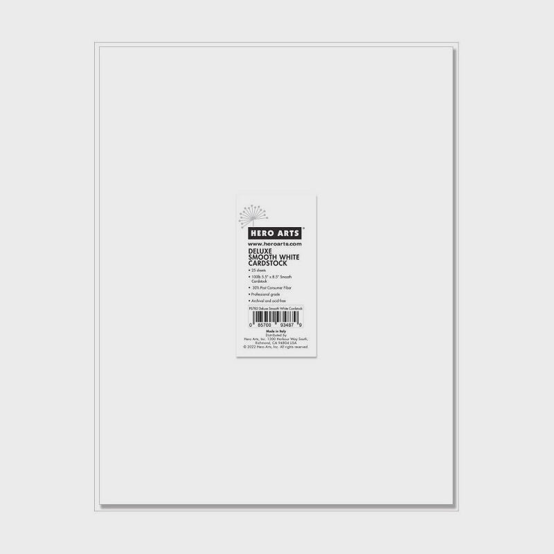 H A DELUXE SMOOTH WHITE CARDSTOCK 25PK