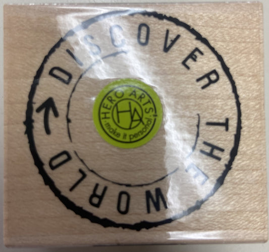 H A DISCOVER THE WORLD WOOD STAMP