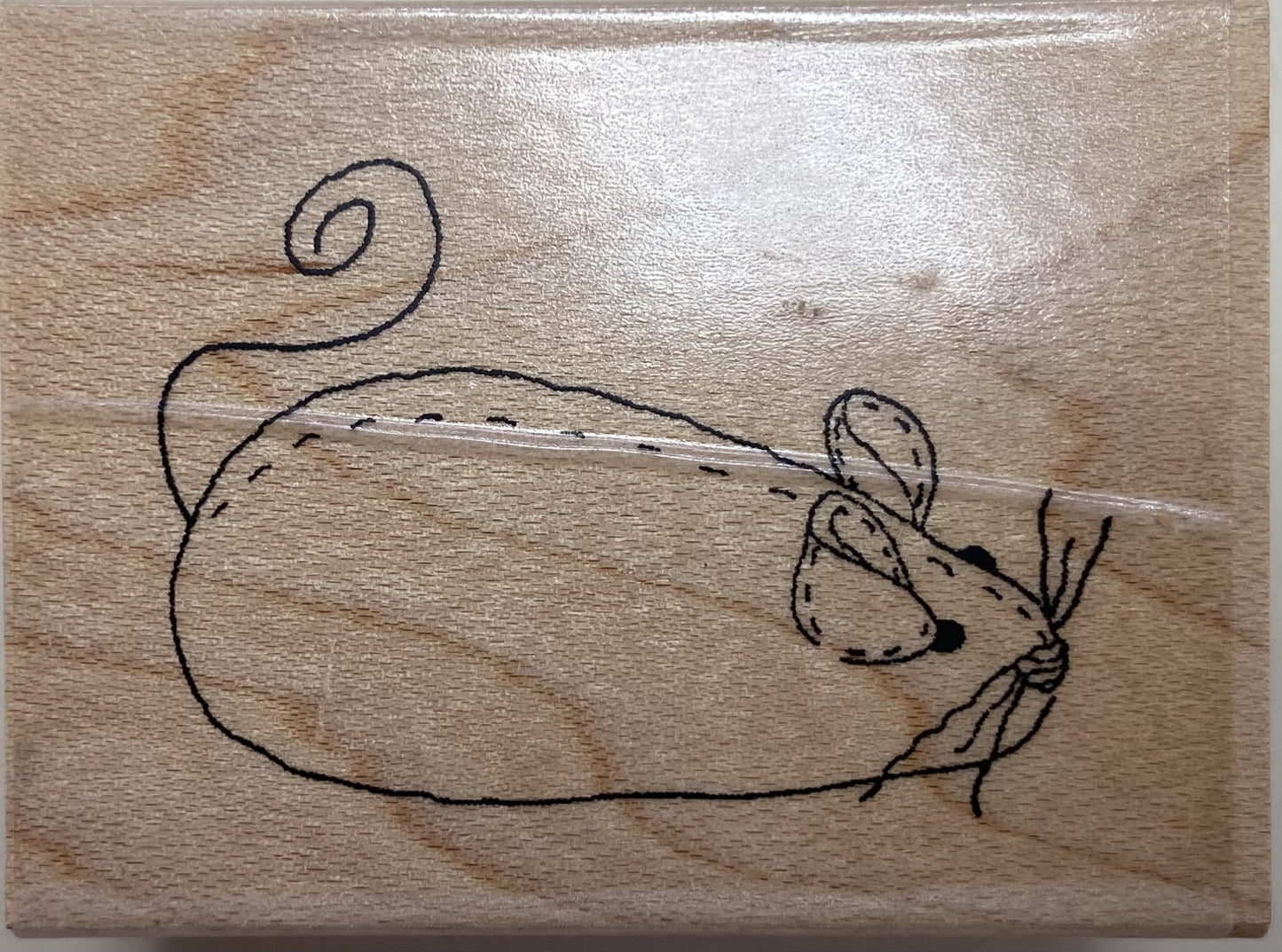 IO MERRY MOUSE WOOD STAMP