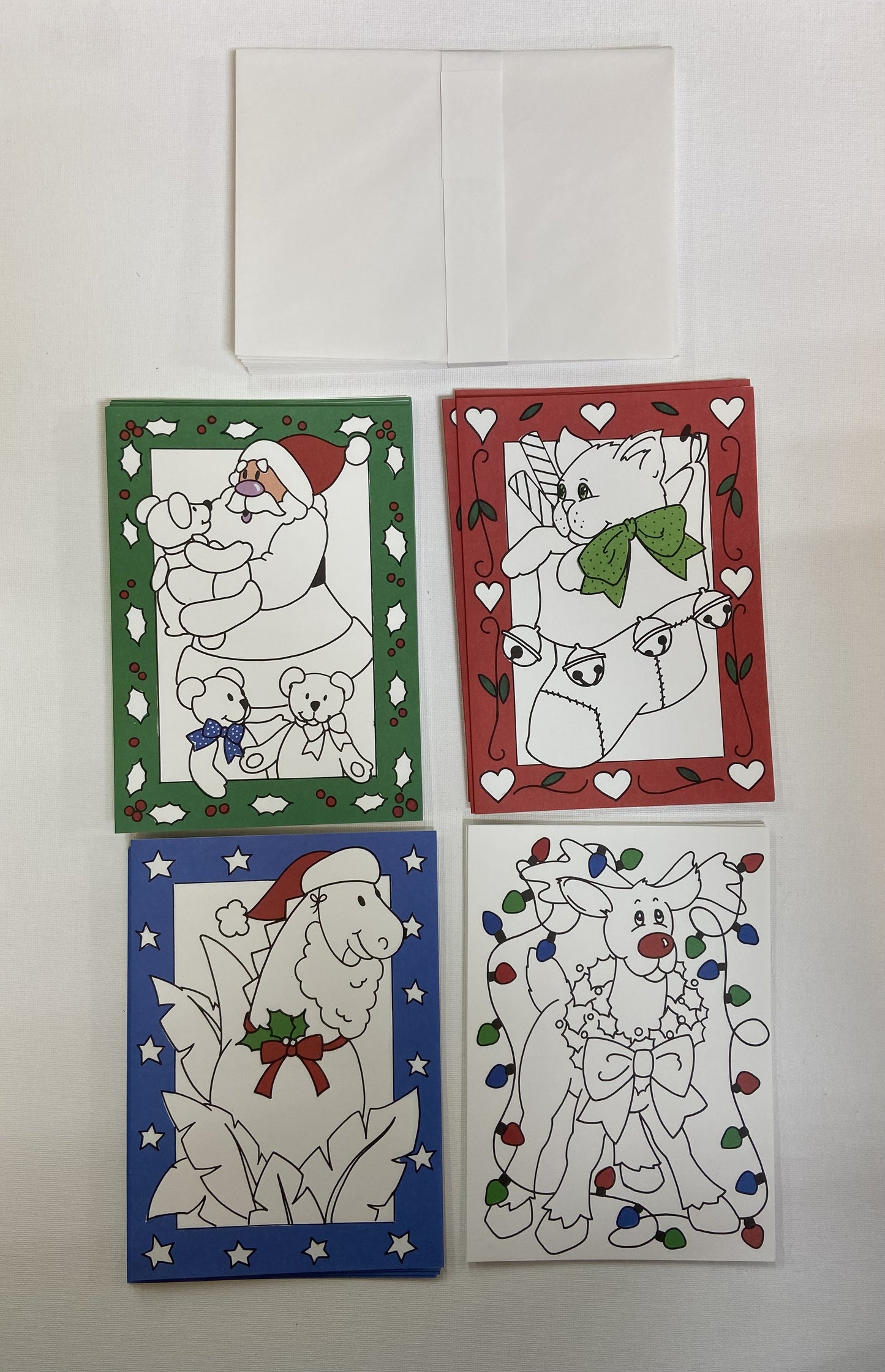 CHRISTMAS FOR KIDS COLORING CARDS
