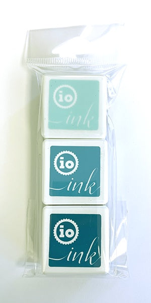 IO INK CUBE TRIO SHADES OF TURQUOISE