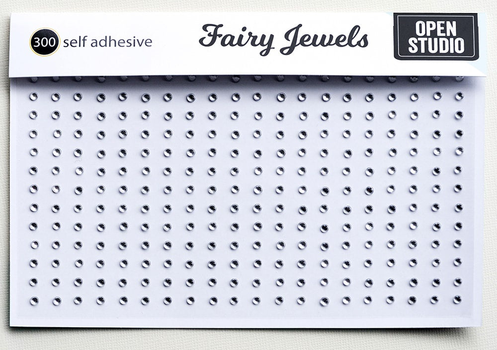 Stick-on enamel dots, pearls, and rhinestones