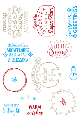 LDRS SNOWFLAKES & BLIZZARDS CLEAR CLING STAMP SET