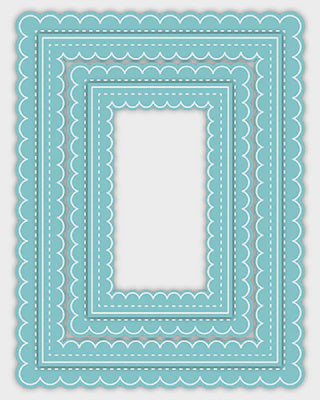LDRS DELICATE STITCHES SCALLOPED RECTANGLE DIES