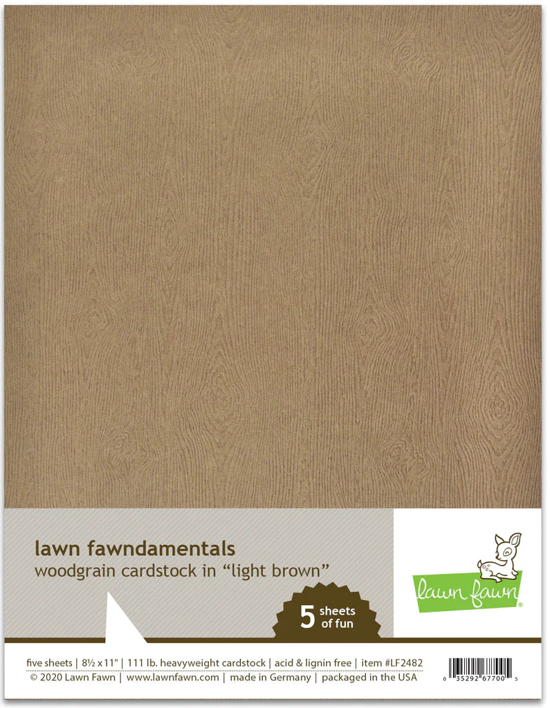 LF WOODGRAIN CARDSTOCK 8.5X11 5 SHEET PACK