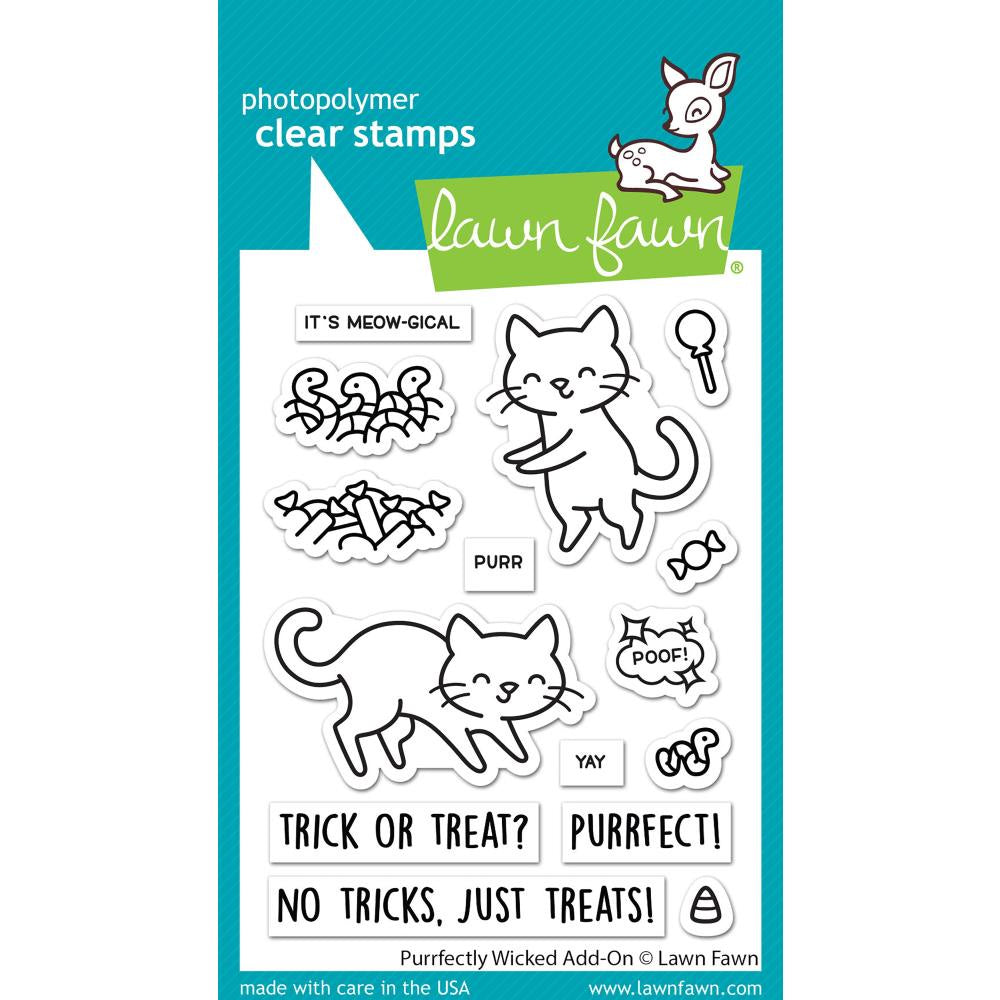 LF PURRFECTLY WICKED ADD ON CLEAR STAMP SET