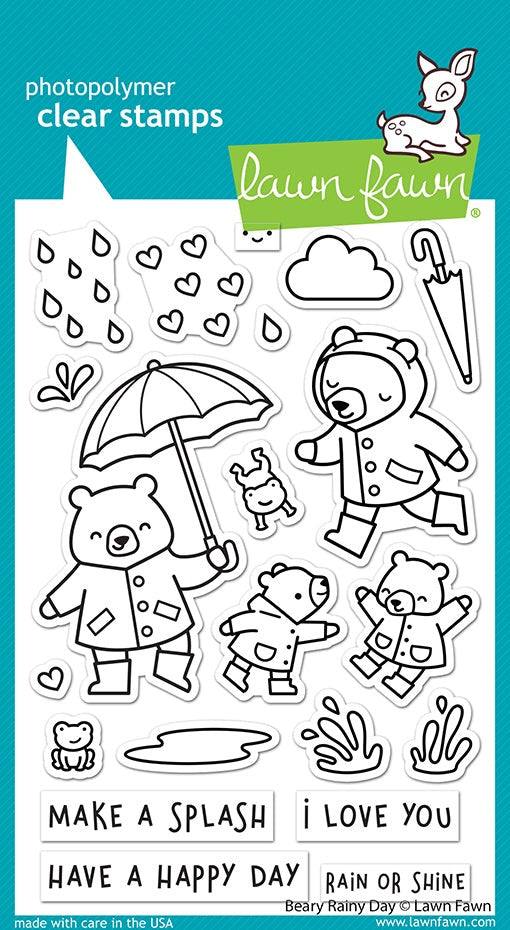 LF BEARY RAINY DAY CLEAR STAMP SET