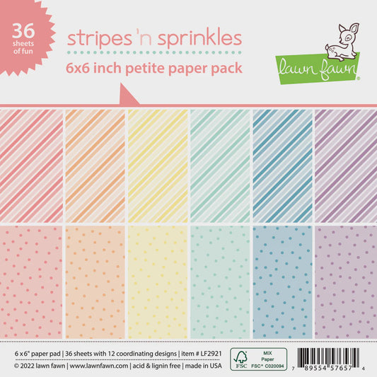 LF STRIPES 'N SPRINKLES PAPER PACK 6X6