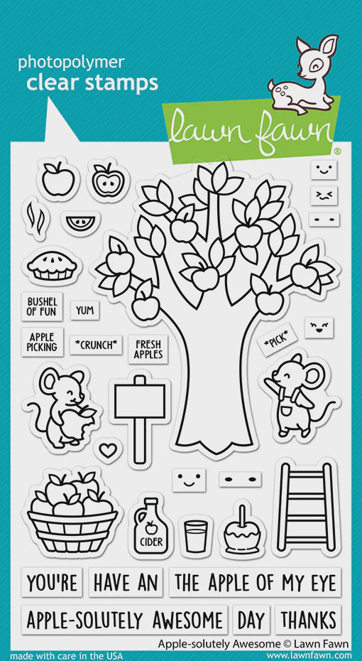LF CLEAR APPLE-SOLUTELY AWESOME STAMP SET