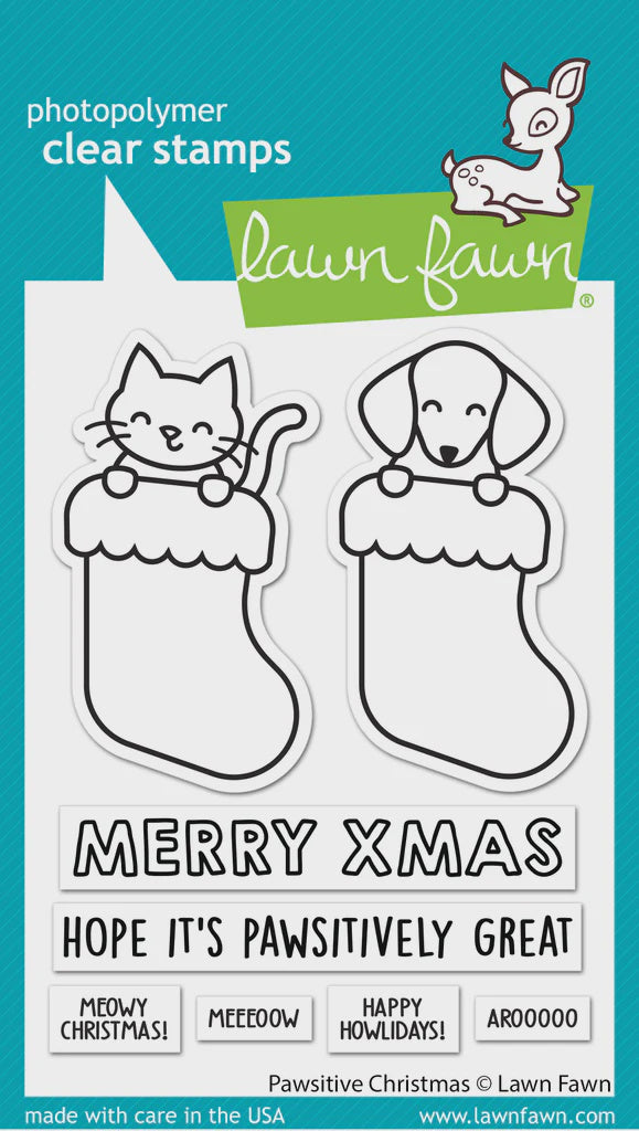 LF PAWSITIVE CHRISTMAS CLEAR STAMP SET