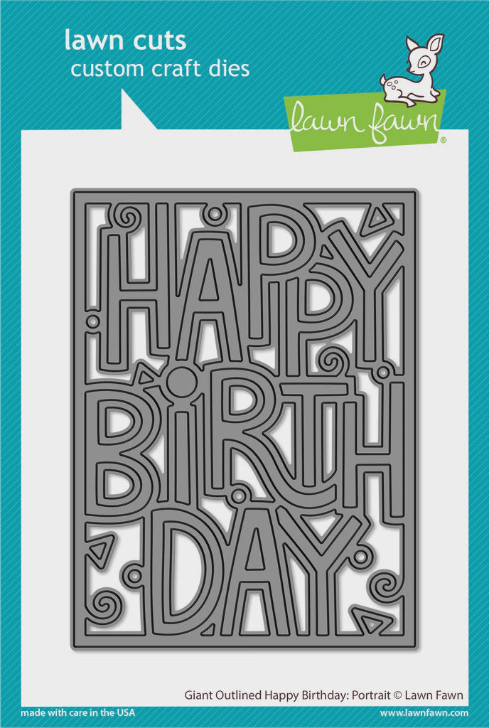 LF GIANT OUTLINED HAPPY BIRTHDAY PORTRAIT DIE