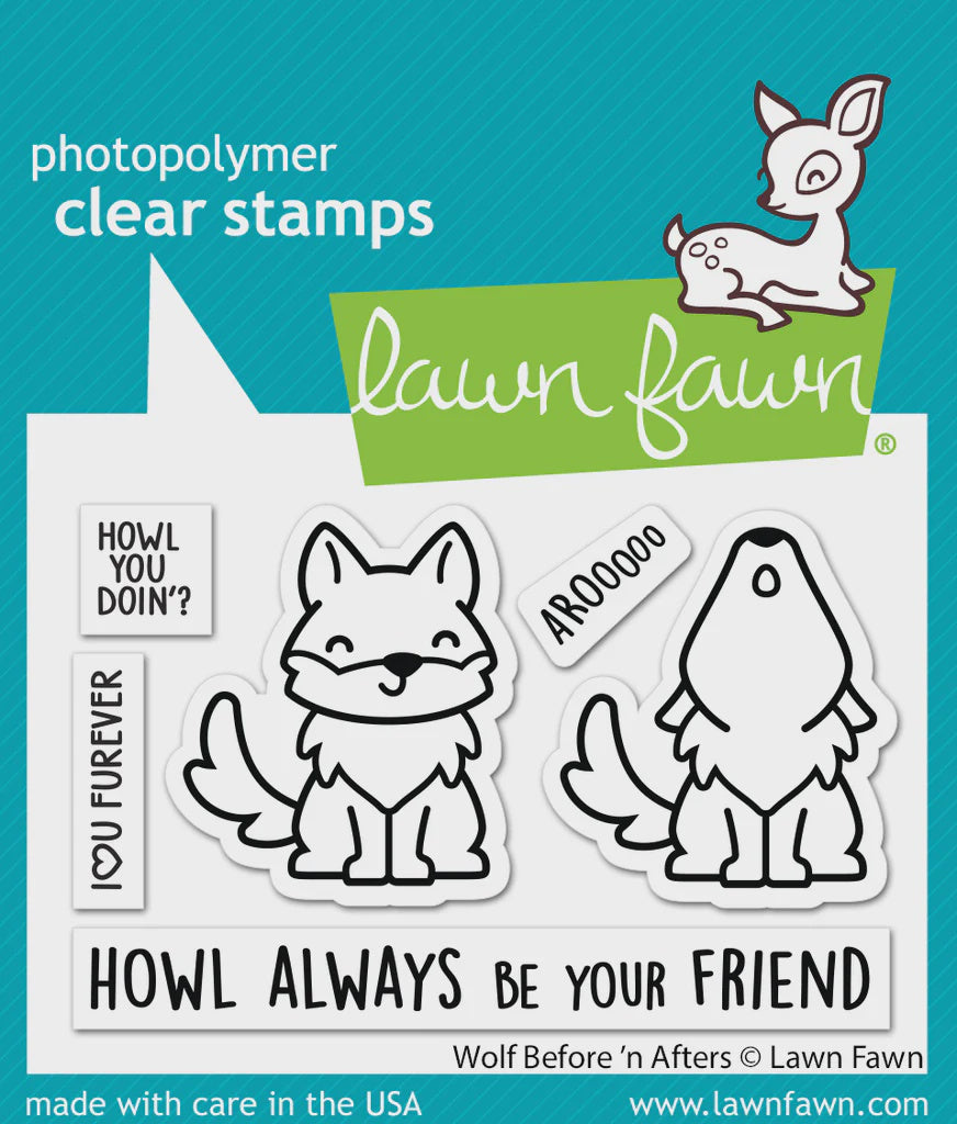 LF WOLF BEFORE 'N AFTERS CLEAR STAMP SET
