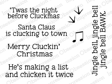 IO CLEAR CHICKEN CHRISTMAS SAYINGS