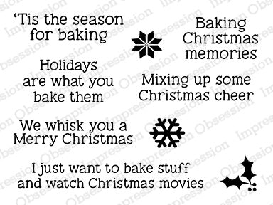 IO CLEAR CHRISTMAS BAKING STAMP SET