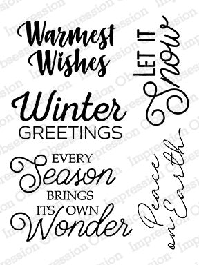 IO WINTER GREETINGS CLEAR STAMP SET