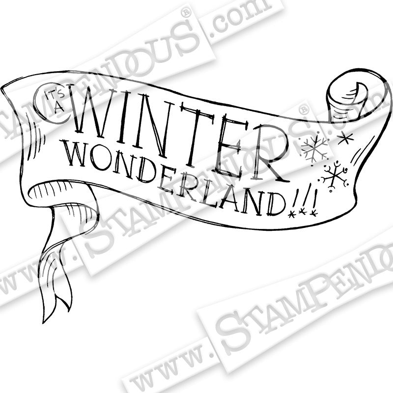 STA CLING WINTER BANNER STAMP