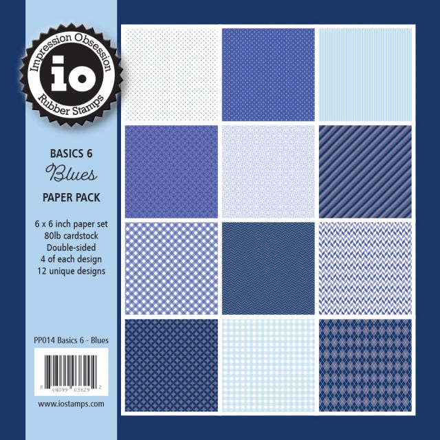 IO BASICS BLUES PAPER PACK 6X6