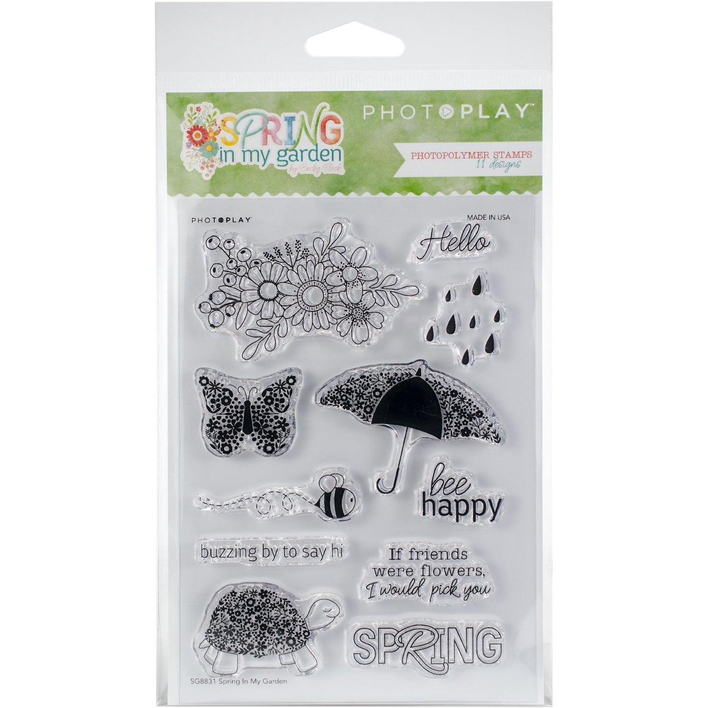 PHOTO PLAY SPRING IN MY GARDEN CLEAR STAMP SET