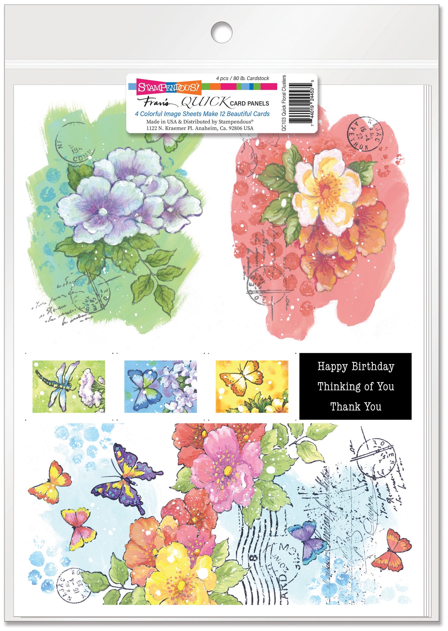 STA QUICK CARD PANELS FLORAL CLUSTERS