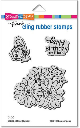 STA CLING DAISY BIRTHDAY STAMP SET