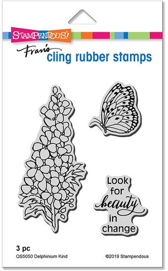 STA CLING DELPHINIUM KIND STAMP SET