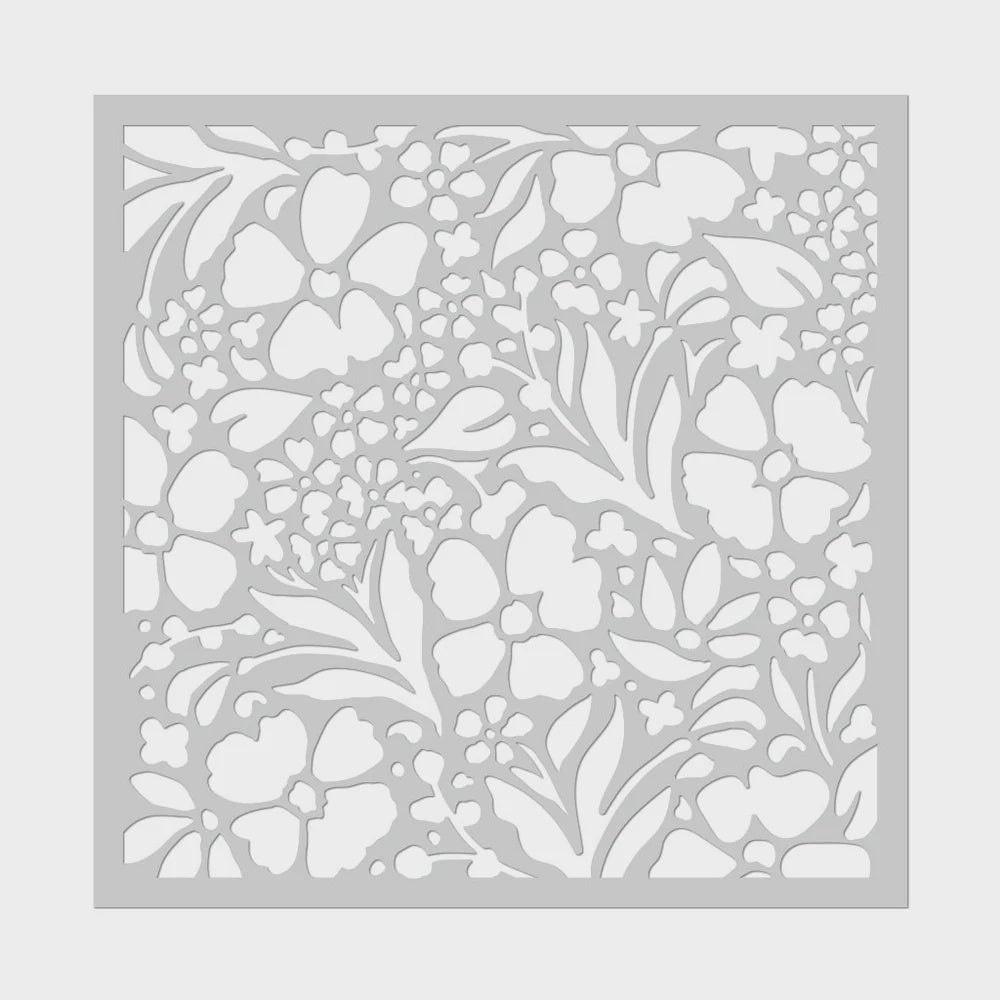 H A FLORAL GARDEN STENCIL