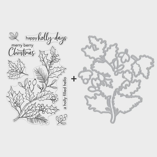 H A HOLLY BERRIES STAMP AND DIE BUNDLE