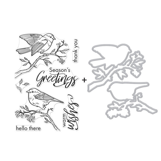 H A FINCH GREETINGS CLEAR STAMP & DIE BUNDLE