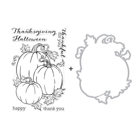 H A PUMPKIN BUNCH CLEAR STAMP & DIE BUNDLE