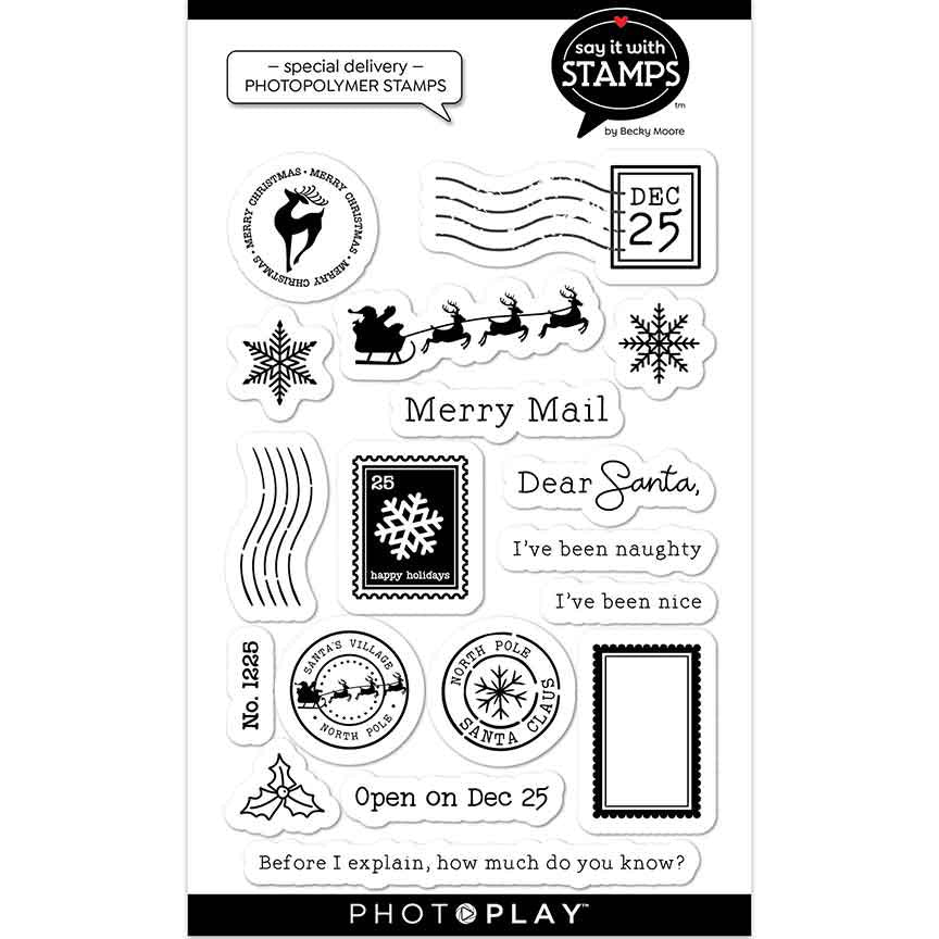PHOTOPLAY CLEAR SPECIAL DELIVERY STAMP SET