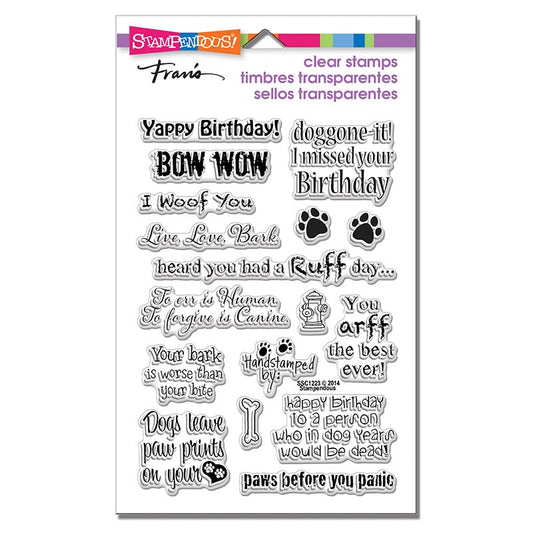 STA CLEAR DOG SAYINGS STAMP SET