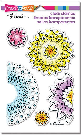 STA CLEAR FLORAL CIRCLES STAMP SET