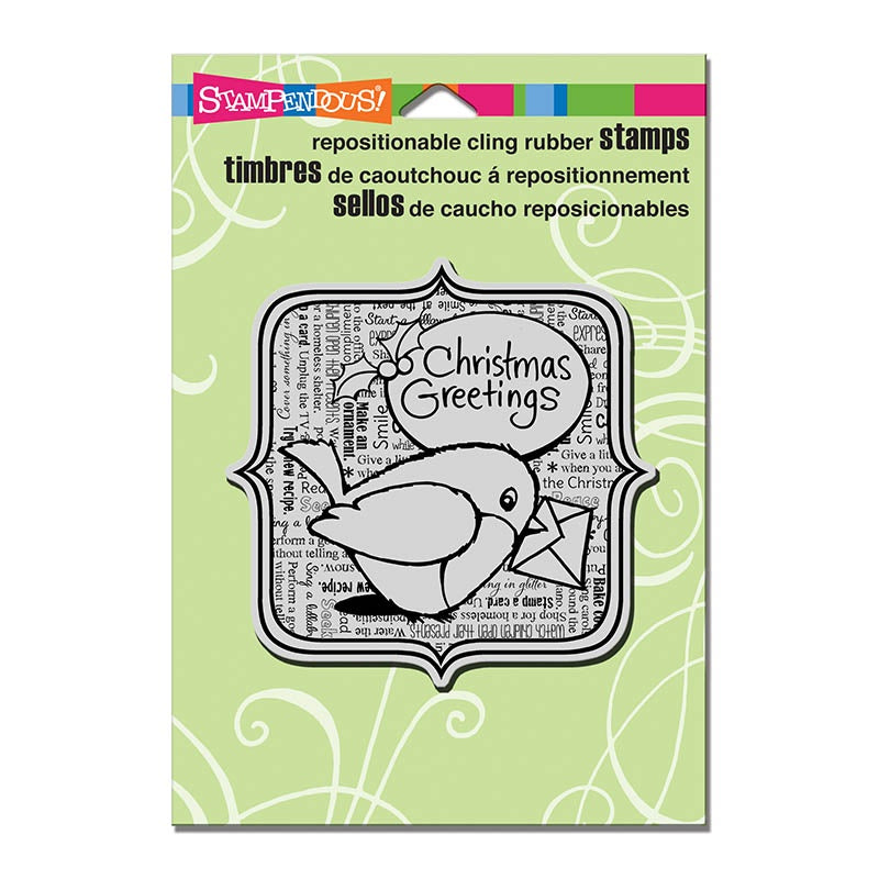 STA CLING ROBIN GREETINGS STAMP