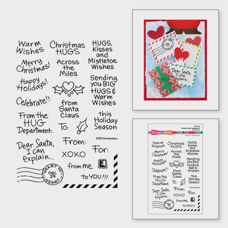 SB HOLIDAY HUGS SENTIMENTS CLEAR STAMP SET