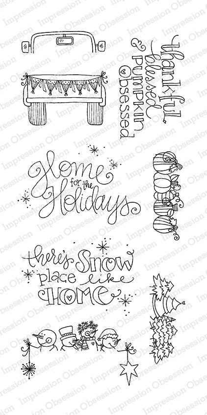 IO HOLIDAY TRUCK CLEAR STAMP SET