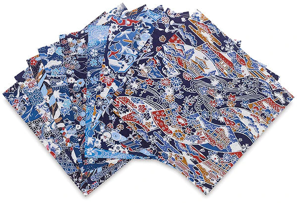 ORIGAMI YUZEN BLUE 6" 10 SHEETS