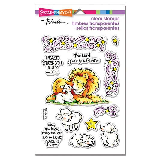 STA CLING LION LAMB FRAME STAMP SET