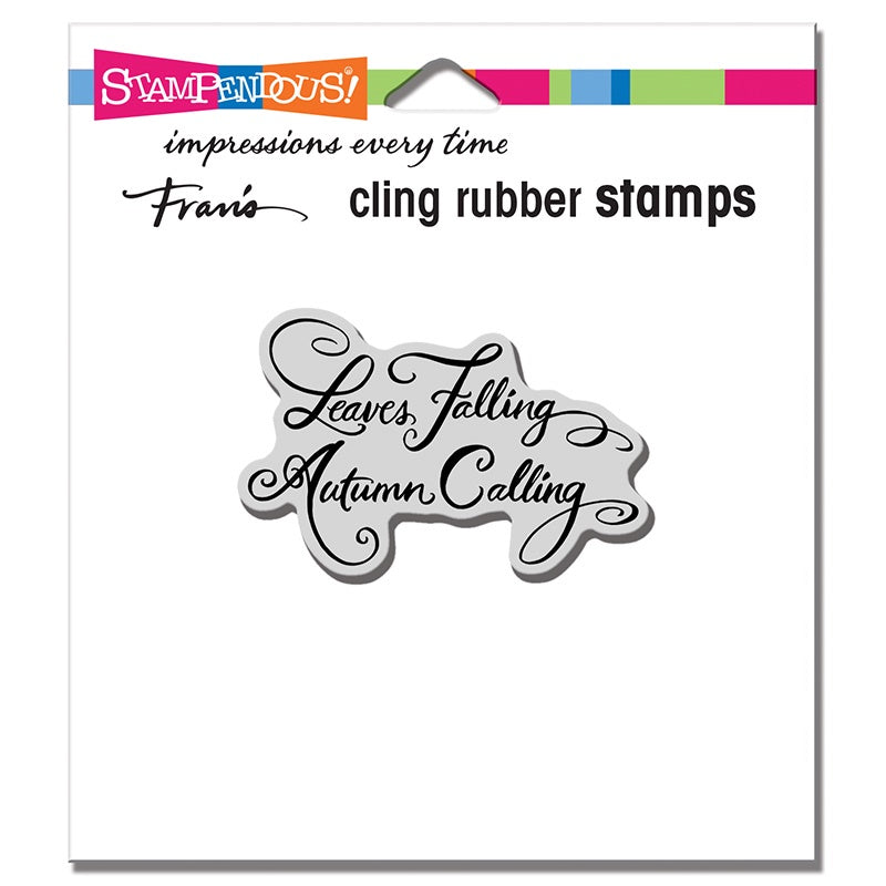 STA CLING LEAVES FALLING STAMP