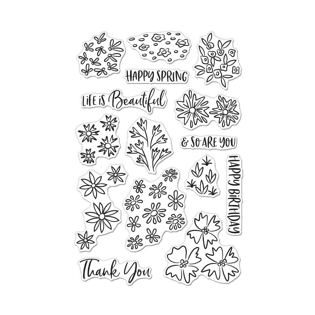 HERO ARTS LIFE IS BEAUTIFUL CLEAR STAMP SET