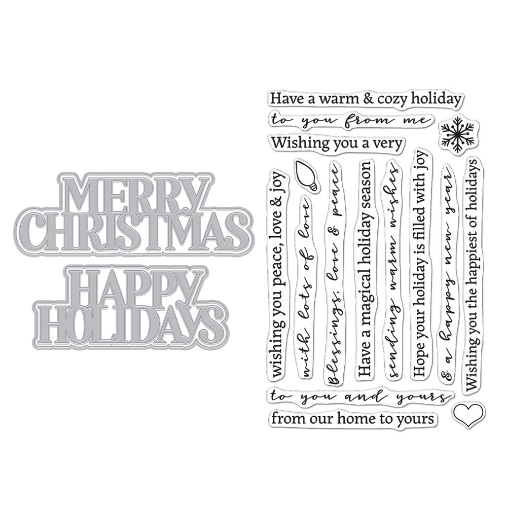 H A CHRISTMAS HOLIDAYS STAMP & CUT