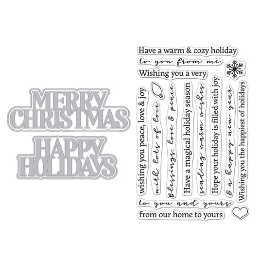 H A CHRISTMAS HOLIDAYS STAMP & CUT