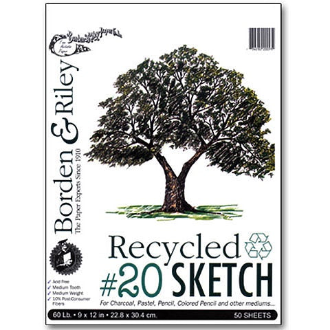 BR RECYCLED SKETCH PAD 9X12
