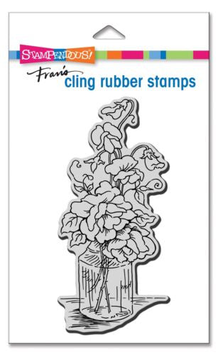 STA CLING MINI SWEET ROSE JAR STAMP