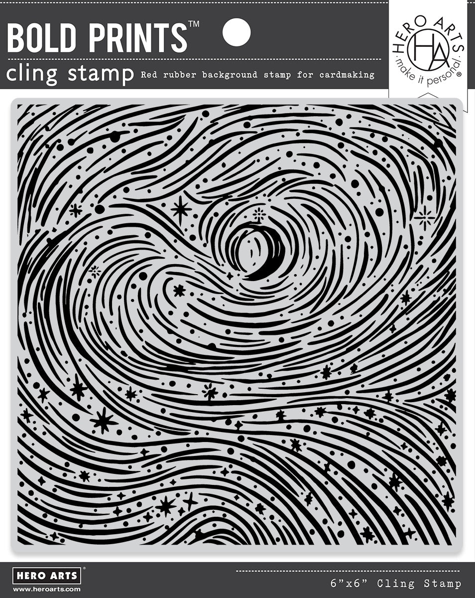 H A ETCHED WINTER SWIRLS BOLD PRINTS CLING STAMP