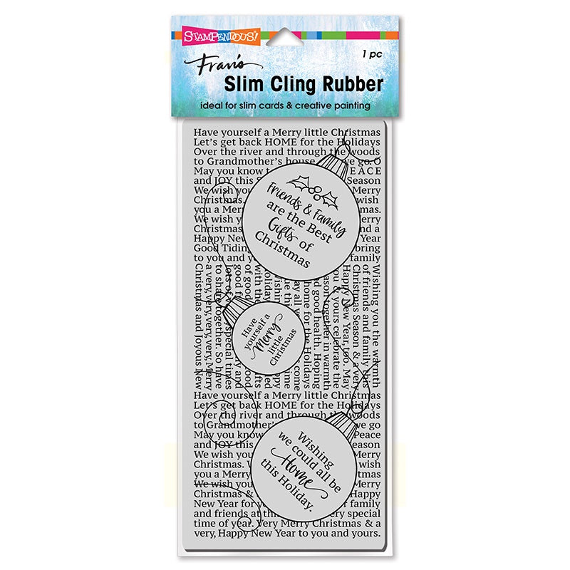 STA CLING SLIM ORNAMENT TEXT STAMP