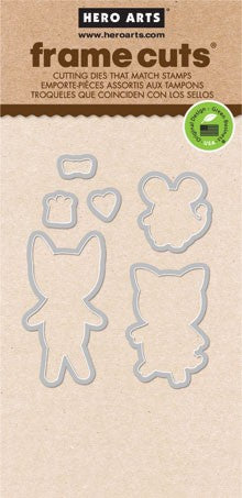H A BABY ANIMALS STAMP AND  DIE COMBO SET