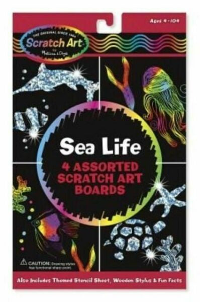 MD SEA LIFE SCRATCH ART BOARDS
