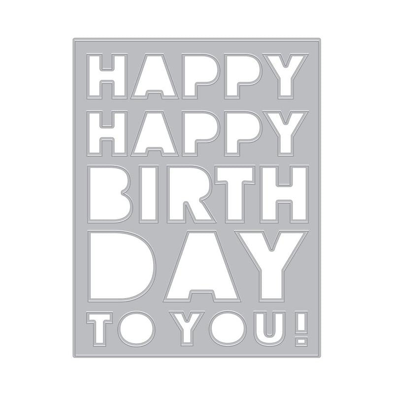 H A BIRTHDAY MESSAGE COVER PLATE DIE